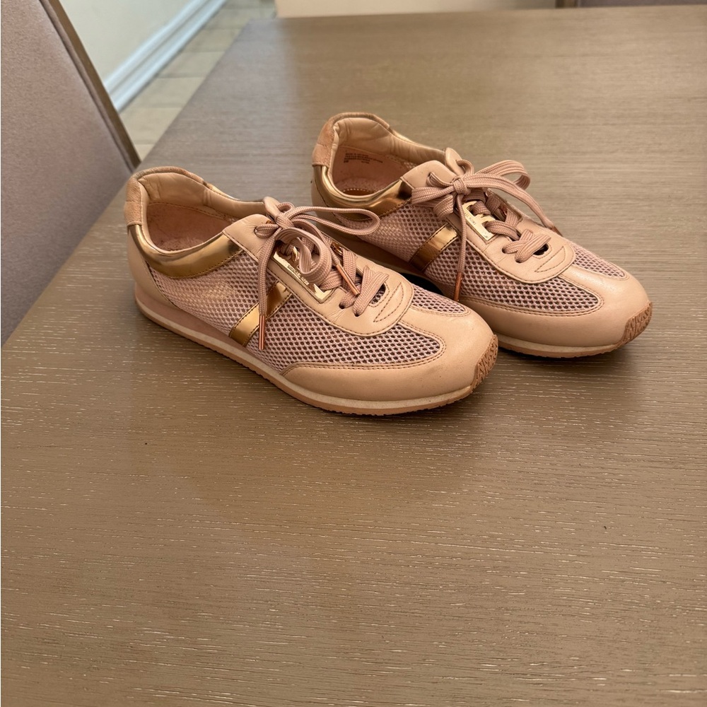 Michael Kors Blush and Gold Sneakers